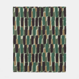 Cobertor De Velo Listra de Pincelada Moderna Aconchegante Preto Ver