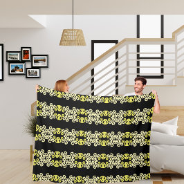 Cobertor De Velo Listra Ornamental Amarela Dourada Padrão Sem Costu