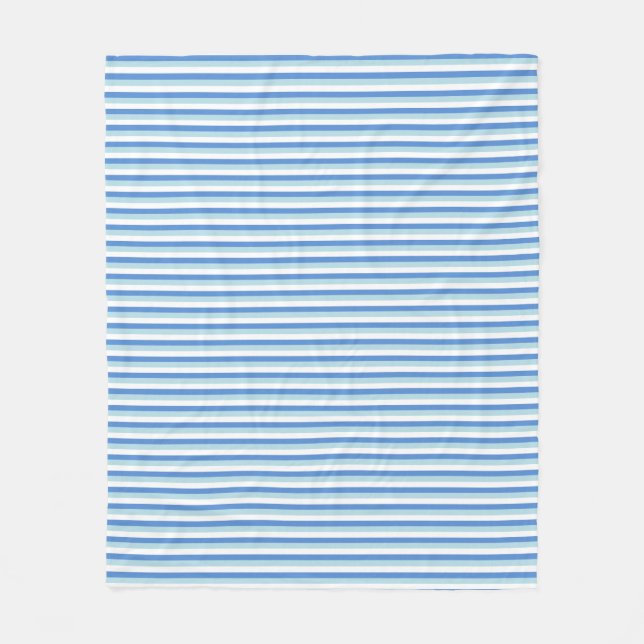 Cobertor De Velo Listrado Azul e Branco (Frente)