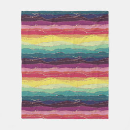 Cobertor De Velo Listras arco-íris de cor dourada com brilho