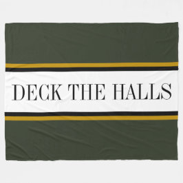 Cobertor De Velo Listras brancas cor de pinheiro verde "DECK THE HA
