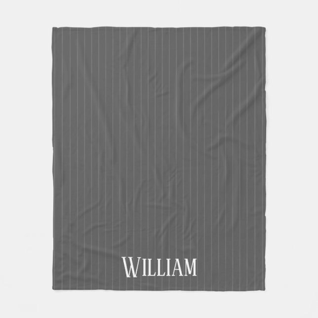Cobertor De Velo Listras de cinza personalizadas (Frente)