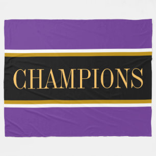 Cobertor De Velo Listras de corrida Royal Purple Preto Branco CHAMP
