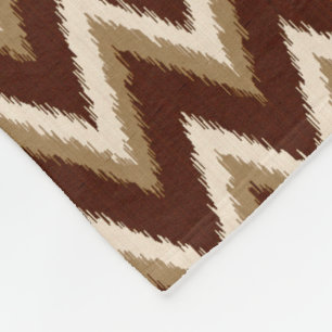 Cobertor De Velo Listras de Ikat Chevron - castanho chocolate &
