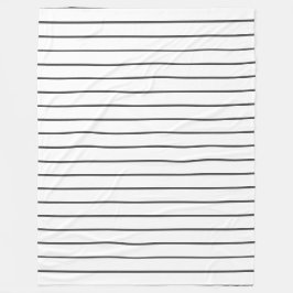 Cobertor De Velo Listras finas, cinzas de carvão em branco