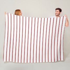 Cobertor De Velo Listras finas, cremson vermelho em branco