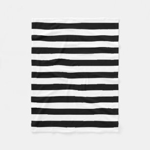 Cobertor De Velo Listras Horizontais de Grande Tamanho Pretas e Bra