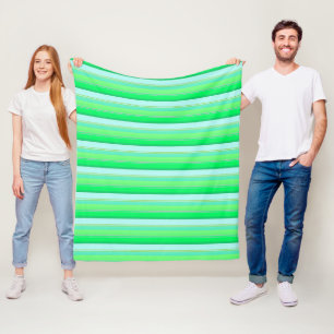 Cobertor De Velo Listras verdes aqua fofas