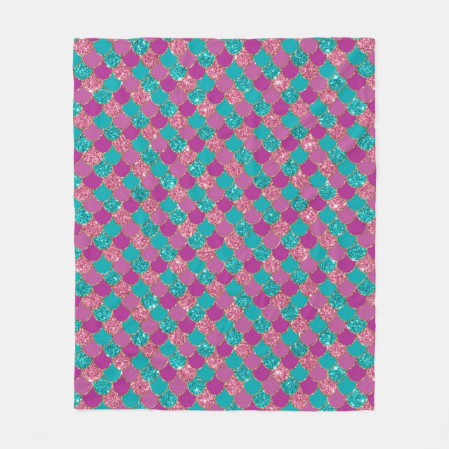 Cobertor De Velo Lítima de Sereia Colorida Roxa (Frente)