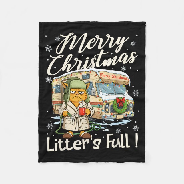 Cobertor De Velo Litter's Full Funny Cat Parody Outfit Sarcastic Ch (Frente)