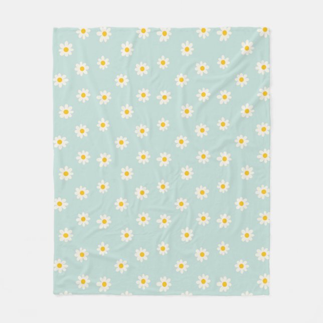 Cobertor De Velo Little Daisies - soft teal (Frente)