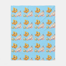 Cobertor De Velo Little Fish Fleece Blanket
