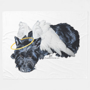 Cobertor De Velo Little Resting Scottie Angel