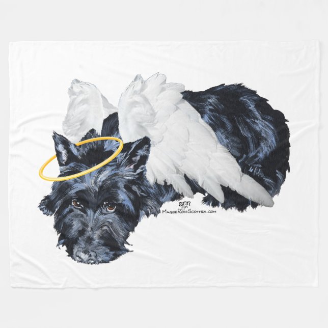 Cobertor De Velo Little Resting Scottie Angel (Frente (Horizontal))