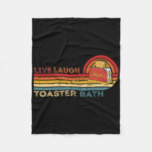 Cobertor De Velo Live Laugh Toaster O Esqueleto Vintage Meme Dark H