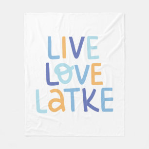 Cobertor De Velo Live Love Latke Hanukkah Design