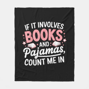 Cobertor De Velo Livro & Pijamas Humorístico Amante de Livros Diver