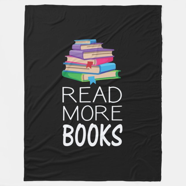 Cobertor De Velo Livros - Leia Mais Livros (Frente)