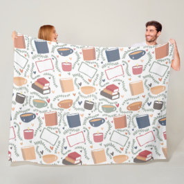 Cobertor De Velo Livros, Velas E Chá