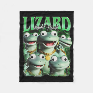 Cobertor De Velo Lizard Lizard Lizard Funny Meme Lizard Bootleg Wei