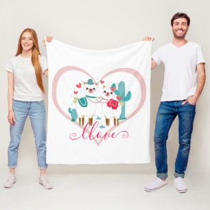 Cobertor De Velo Llama em Amor