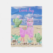 Llama rosa Lama sudoeste deserto Cactus Cute Baby