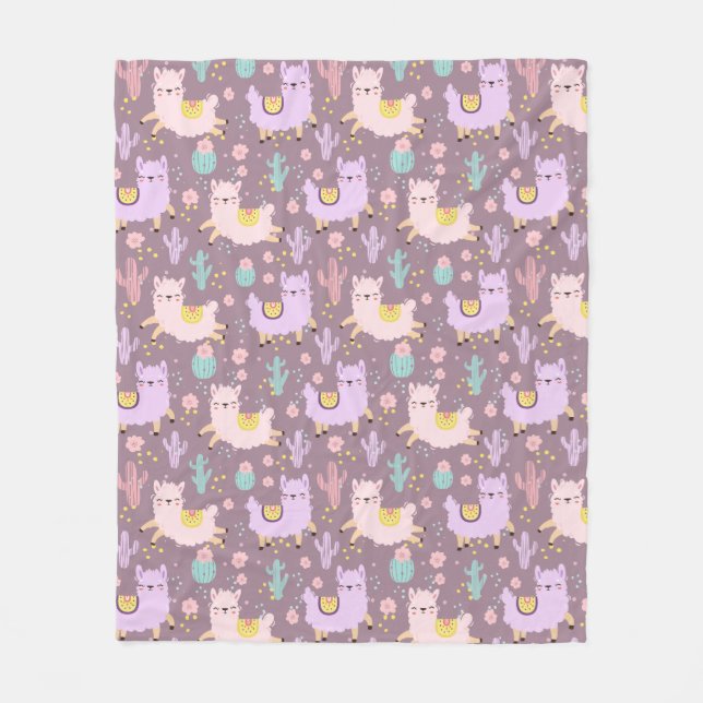Cobertor De Velo Llamas Fleece Blanket (Frente)