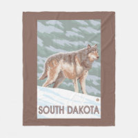 Lobo cinzento StandingSouth Dakota