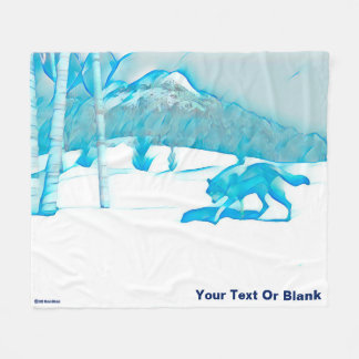 Cobertor De Velo Lobo Solitário No WInter