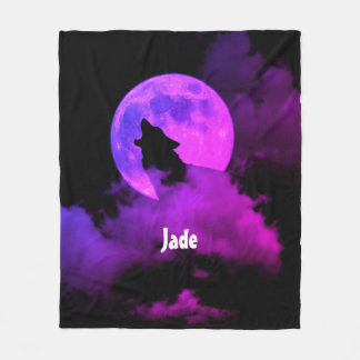 Cobertor De Velo Lobo-uivante personalizado
