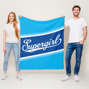 Cobertor De Velo Logotipo de nome completo da Supergirl Baseball