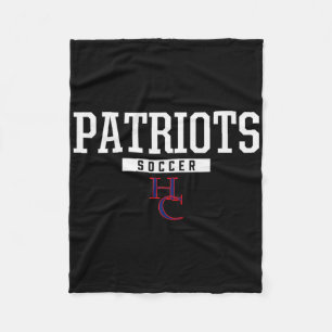 Cobertor De Velo Logotipo do Henry County Patriots Soccer Hs