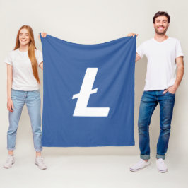Cobertor De Velo Logotipo LTC de Criptomoeda de Litecoin Simples