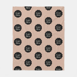 Cobertor De Velo Logotipo personalizado de cor de café minimalista