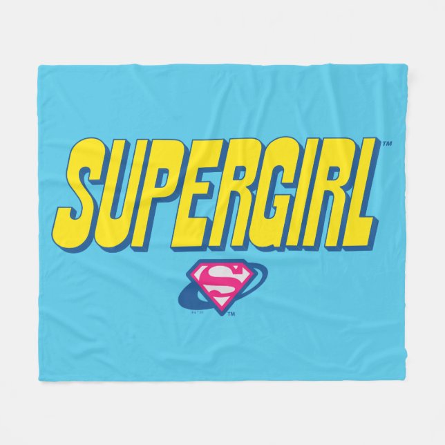 Cobertor De Velo Logotipo Pop da Supergirl (Frente (Horizontal))
