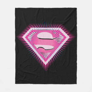 Cobertor De Velo Logotipo Rosa da Supergirl