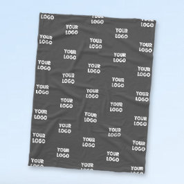 Cobertor De Velo Logotipo simples de repetição | CINZAS