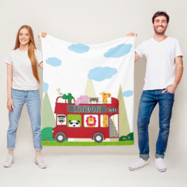 Cobertor De Velo London Bus Baby Blanket