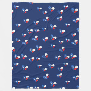 Cobertor De Velo Lone Star State Texas Flag Heart