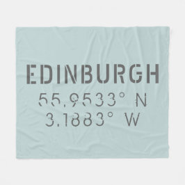 Cobertor De Velo Longitude de Edinburgh Latitude