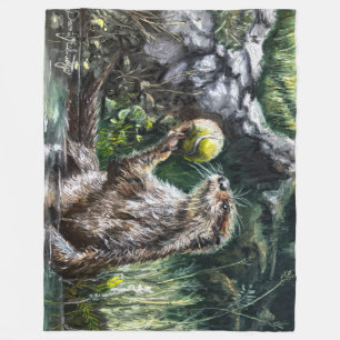 Cobertor De Velo Lontra com Bola de Tênis