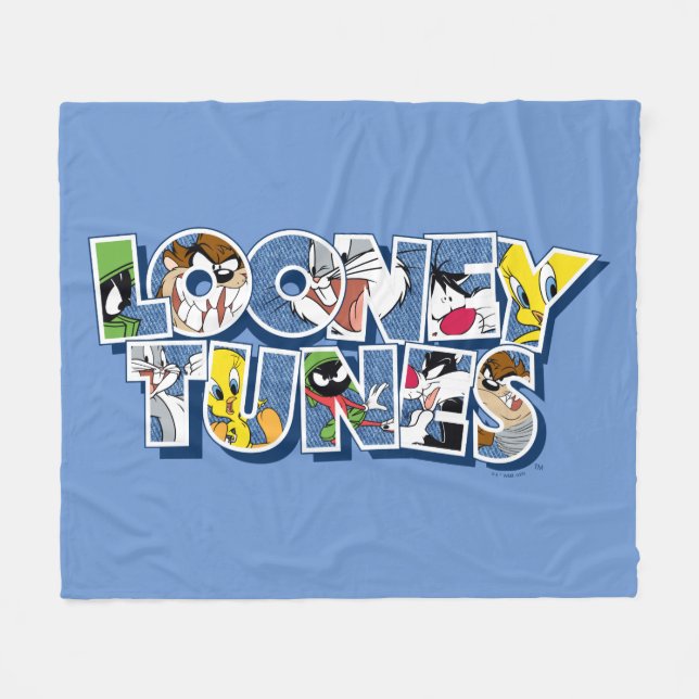 Cobertor De Velo LOONEY TUNES™ Characters in Letting (Frente (Horizontal))