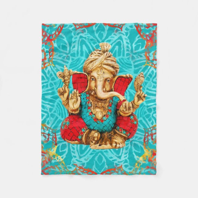 Cobertor De Velo Lord Ganesha - Mídia mista (Frente)