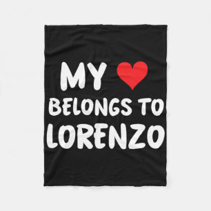 Cobertor De Velo Lorenzo - Meu Coração Pertence a Lorenzo - Amor