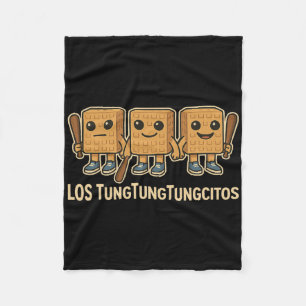 Cobertor De Velo Los Tungtungtungcitos Italian Brainrot Tung Sahur 