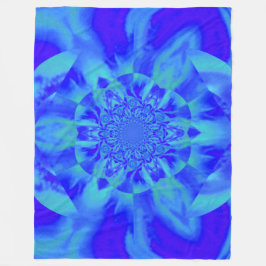 Cobertor De Velo Lotus em Blue Satin Fleece Blanket