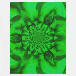 Cobertor De Velo Lotus em Green Satin Fleece Blanket