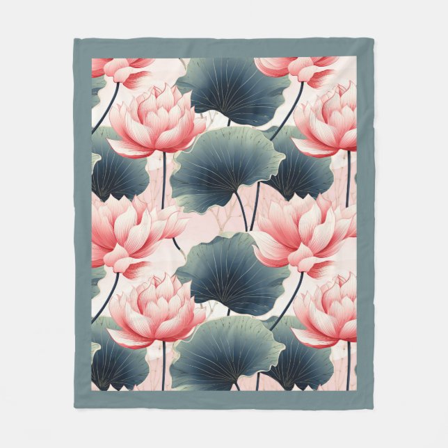 Cobertor De Velo Lotus Fleece Blanket (Frente)