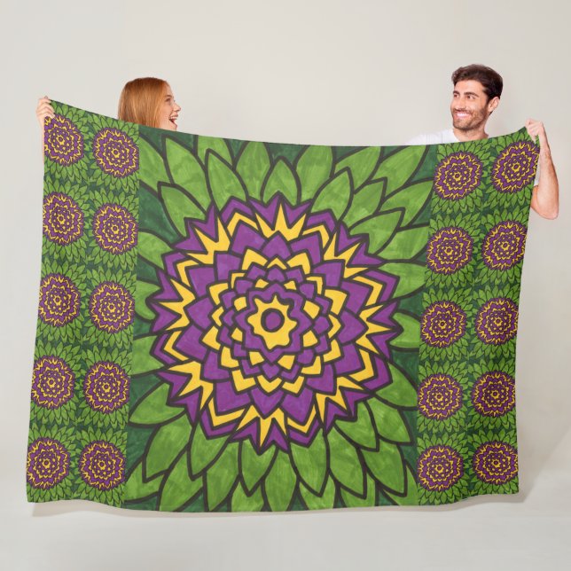 Cobertor De Velo Lotus Flower Fleece Blanket (In Situ)