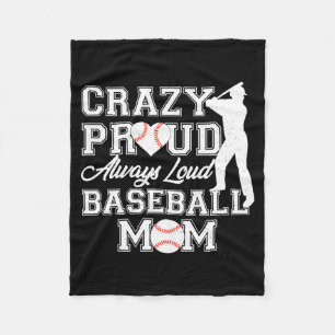 Cobertor De Velo Louca Orgulhosa Sempre Alta Mãe de Baseball Espíri